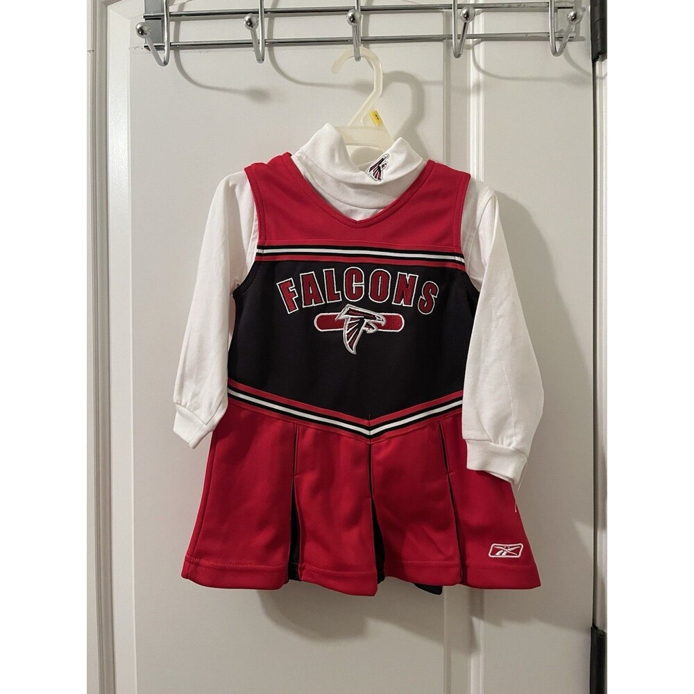 NFL Atlanta Falcons Toddler Girls 2 Piece Cheerleader Dress & Shirt Set